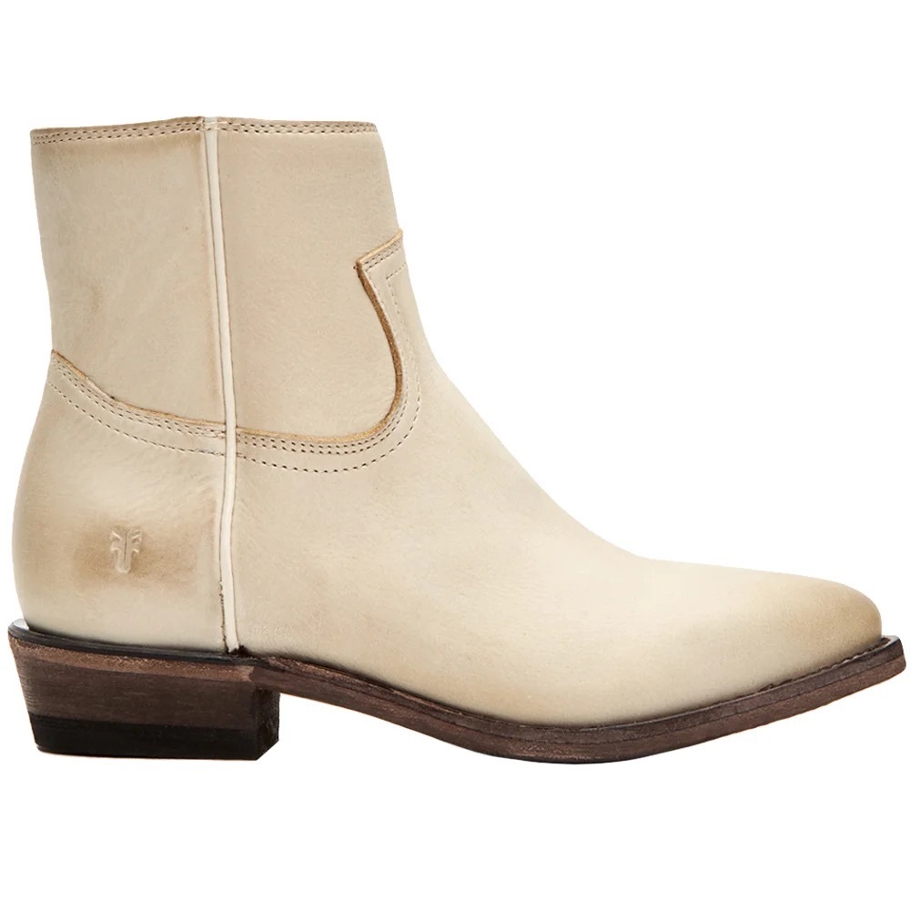 Frye Bille Inside Zip Boots White